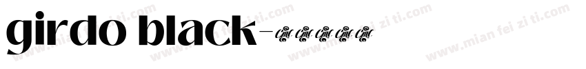 girdo black字体转换